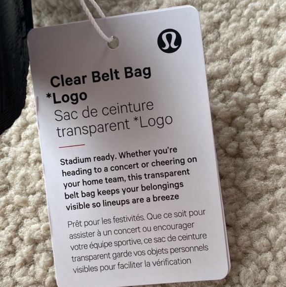 Lululemon Rare Clear Everywhere Belt Bag NWT logo stadium - Picture 6 of 7